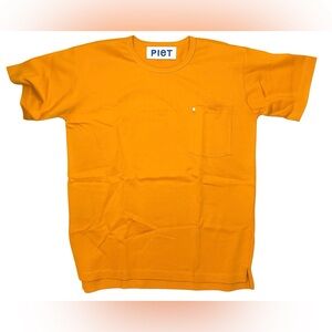 Streetwear PIET Mustard Yellow Boxy Fit Pocket TShirt Quality Heavyweight Cotton